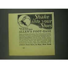1939 Allen's Foot-Ease Ad - Shake Into Your Shoes