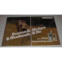1980 Benson & Hedges Lights Cigarettes Ad - Weekends