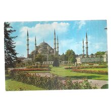 THE BLUE MOSQUE, ISTANBUL, TURKEY unused vintage postcard #