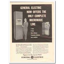 GENERAL ELECTRIC COMPANY 1959 Complete 6 kmc microwave line vintage ad