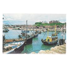 THE OUTER HARBOUR, FOLKESTONE, KENT.. unused vintage postcard. =