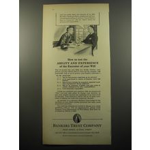 1950 Bankers Trust Company Ad - How to test the ability and experience