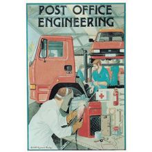 Post Office Engineering Royal Mail Advertising Poster Postcard