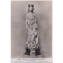 Saint St Catherine Of Alexandria Statue Wernher Collection Real Photo Postcard