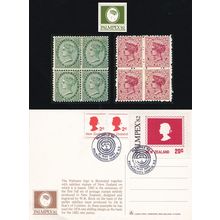 Palmpex 82 WR Bock Stamp Block 2x Postcard New Zealand FDC