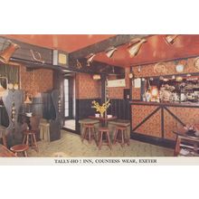 The Tally Ho Inn Countess Wear Exeter Village Pub 1980s Postcard