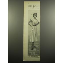 1955 De Pinna Jamison Dress Advertisement - Trim Fairway Fashion