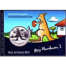 2008 Australia Kangaroo $1 Frosted Coin Carded