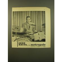 1961 Gene Krupa at the Metropole Advertisement