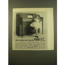 1961 Pianola Player Piano Ad - Almost everyone wants to play the pianola