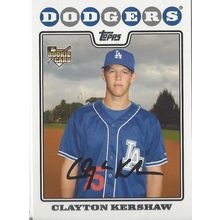 2008 TOPPS CLAYTON KERSHAW ROOKIE #UH240