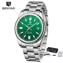 BENYAR (Part of Pagani) Green Face Automatic Movement Steel Bracelet Watch