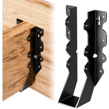 25 Pcs Black Joist Hangers 2X8, Rafter Brackets , Hurricane Straps for 2X8 Face