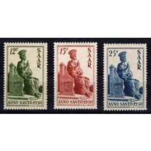 Saar, Germany 1950, St. Peter, Jubilee Year set. Mi #293-295. MNH