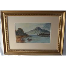 William Glover (1836-1916) Framed/Signed Watercolour. Lock Arklot Nr Loch Lomond