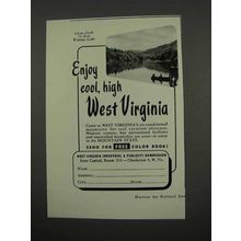 1957 West Virginia Tourism Ad - Watoga Lake