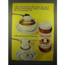 1965 Carnation Coffee-Mate Ad - 11 Calories Teaspoon