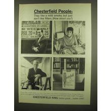 1965 Chesterfield King Cigarettes Ad - People