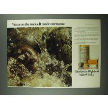 1977 Glenfarclas Highland Malt Whisky Scotch Ad - Water on the Rocks