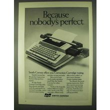 1978 Smith-Corona Cartridge Typewriter Ad - Nobody's Perfect