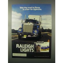 1981 Raleigh Lights Cigarettes Ad - The Road To Flavor