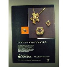 1985 Stamper Black Hills Gold Jewelry Ad - Our Colors