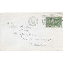 Strathcona Postal Sta, Edmonton slogan, Alberta cancel, 1927,
