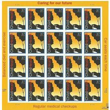 Child Health: Caring for Our Future Sheet of Twenty 37 Cent Stamps Scott 3938