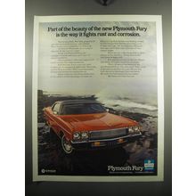 1972 Plymouth Fury Car Ad - Part of the beauty of the new Plymouth Fury