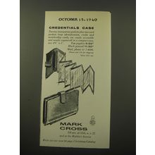 1960 Mark Cross Credentials Case Advertisement