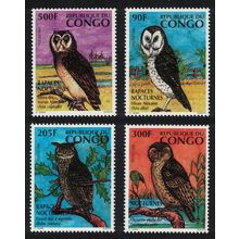 Congo African Owls Birds 4v 1996 MNH SG#1393-1396