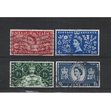 GB.1953 Coronation set of 4.Fine Used.Jul25