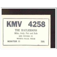 kmv-4258 mike raulerson wichita falls tx 1960s cb qsl vintage postcard