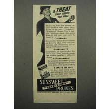 1941 Sunsweet Tenderized Prunes Ad - Keeps You Well