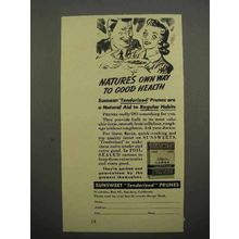 1941 Sunsweet Tenderized Prunes Ad - Good Health