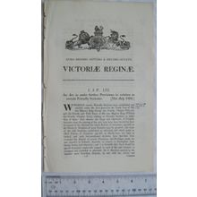 1854 Act of Parliament: Provisions certain Friendly Societies