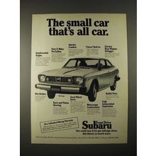 1974 Subaru GL Coupe Car Ad - The Small Car