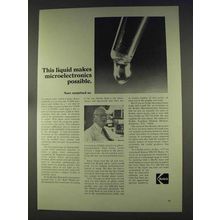 1977 Kodak Micro Resists Ad - Microelectronics Possible