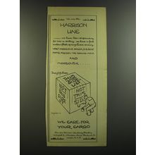 1964 Harrison Line Advertisement - cartoon by Fougasse (Kenneth Bird)
