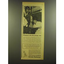 1964 British Railways Ad - Sleepers are for wives, too