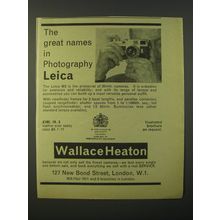 1964 Wallace Heaton Leica M3 Camera Ad - The great names in Photography