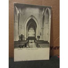ST. MARY'S CHURCH, YATTON, Somerset unused antique postcard