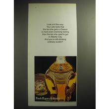 1974 Pinch Scotch Ad - Your wife feels that the tan she gets in Greece