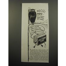 1933 Log Cabin Syrup Ad - Oooh! Boy - if I only had some hot cakes