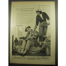 1956 Post Magazine Ad - How to turn a brand name into a household word