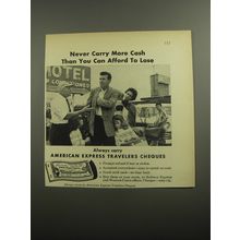 1956 American Express Travelers Cheques Advertisement - Never carry more