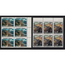 Bolivia America Voyages of Discovery Paintings UPAEP Blocks of 6 1991 MNH