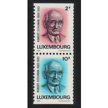 Luxembourg Robert Schuman politician 2v Pair 1986 MNH SG#1185-1186