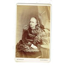 Victorian cdv photo girl seated long hair Richmond photographer