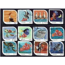 AUSTRALIA 2023 NEMO S/A SET OF 12 USED EX MY STAMPS PACK L459